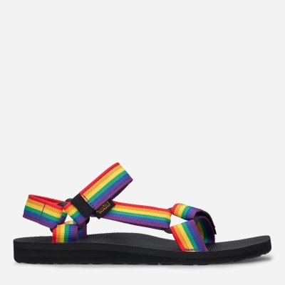 Teva Original Universal Rainbow Pride - Men's Teva Hiking Sandals - Multicolor / Black | India (NWUX